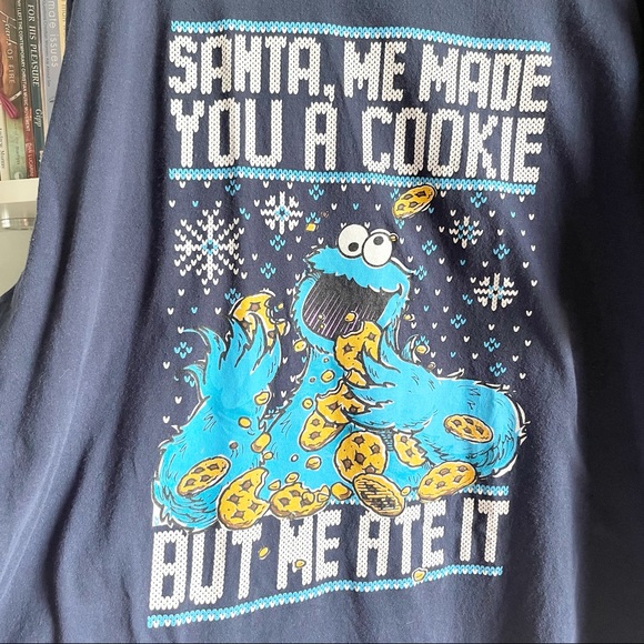 Sesame Street Cookie Monster Ugly Christmas Tee 2X - Picture 2 of 14